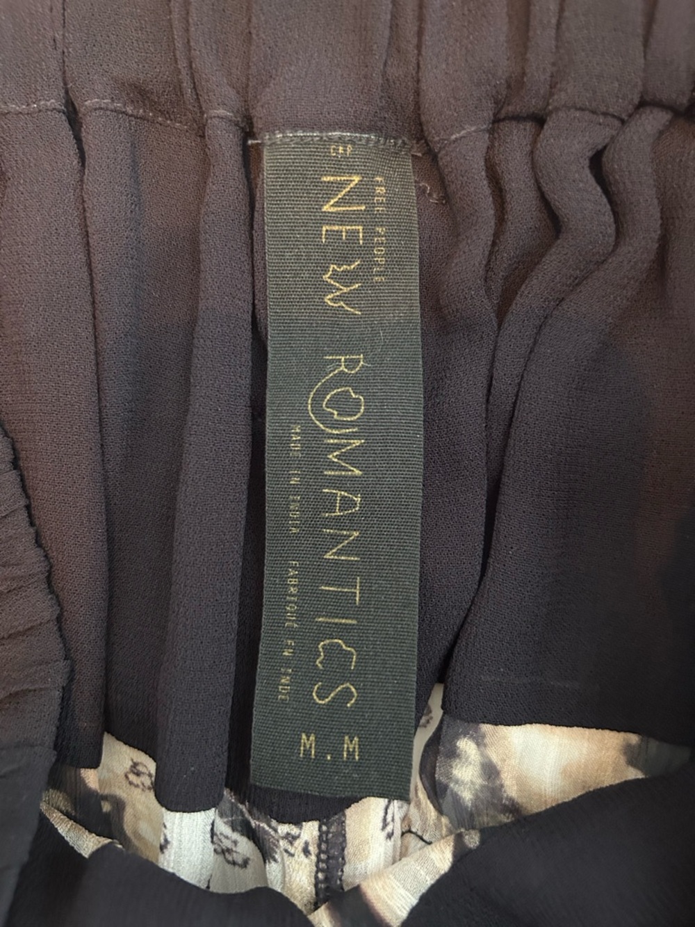 Free People Black and Beige Patterned Cropped Harem Pants - Picture 7 of 8